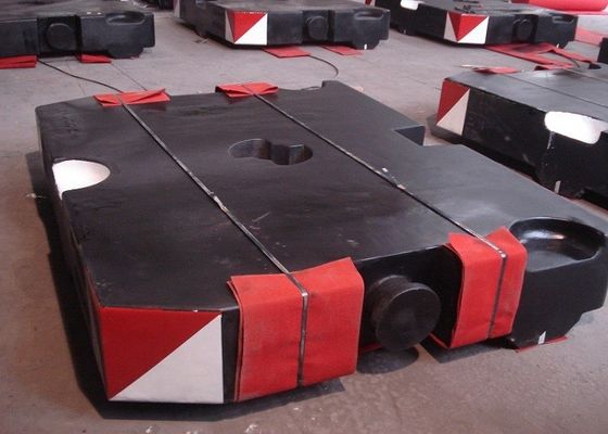OEM उच्च गुणवत्ता वाले वी-प्रक्रिया ग्रे कास्ट आयरन 10 टन काउंटर वजन क्रेन के लिए